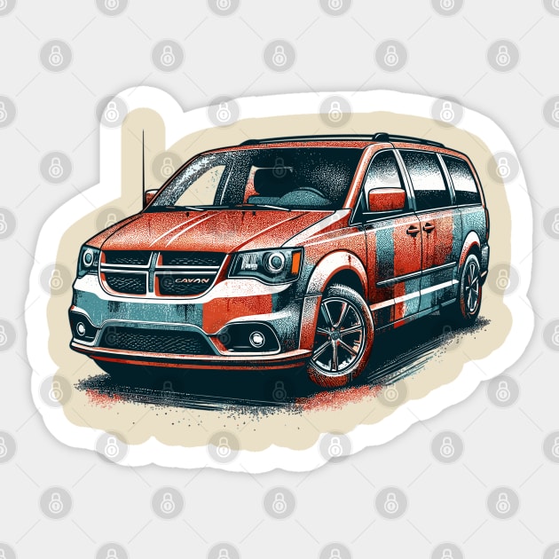 Dodge Caravan Sticker by Vehicles-Art